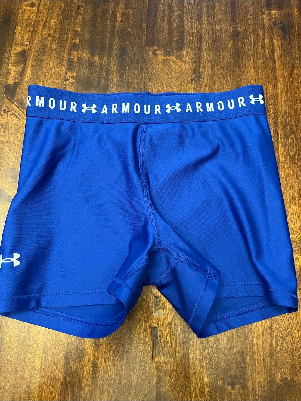 Girl’s Under Armour Royal Blue Athletic Compression Shorts
